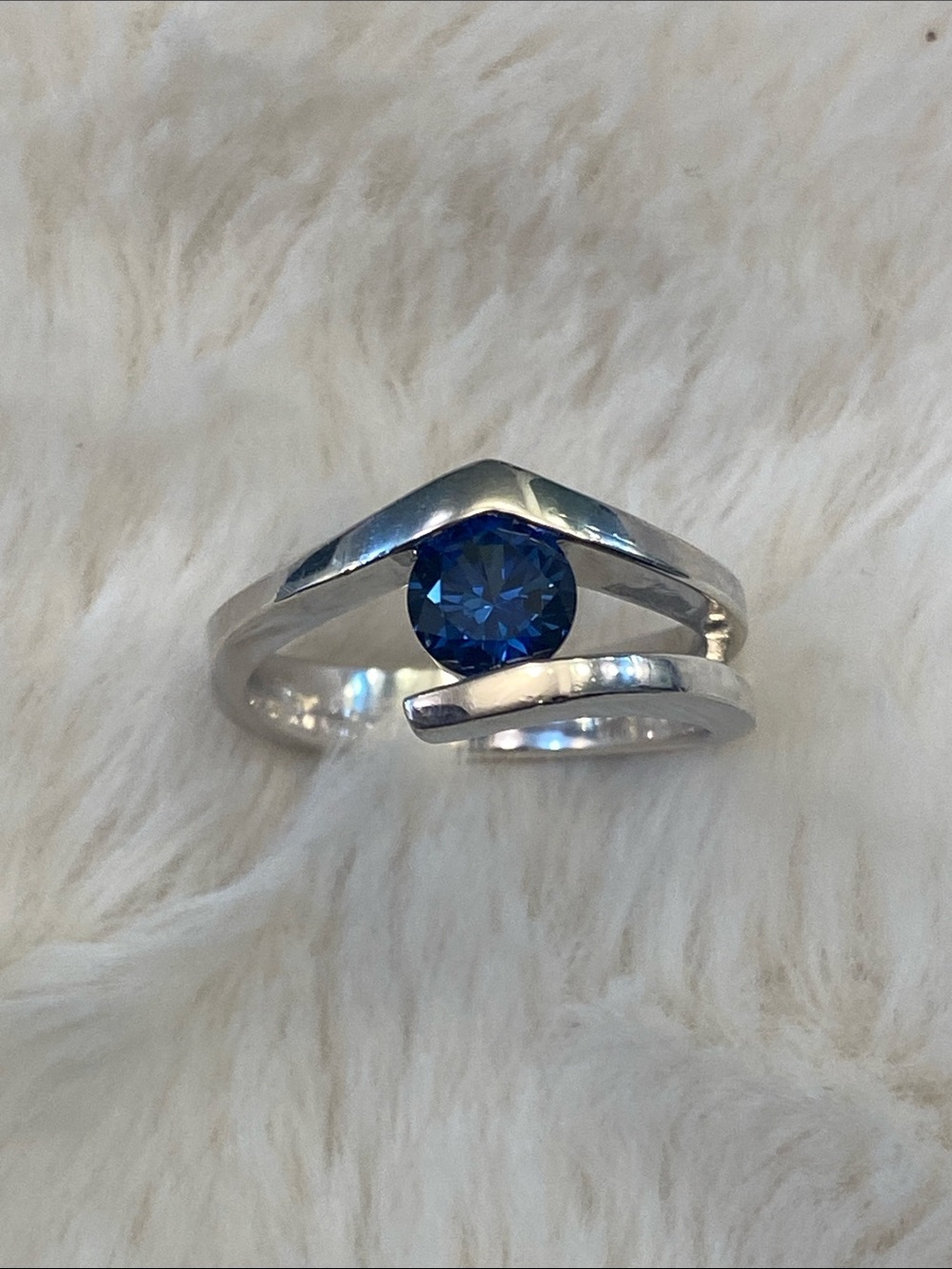 Lab Grown Sapphire Ring